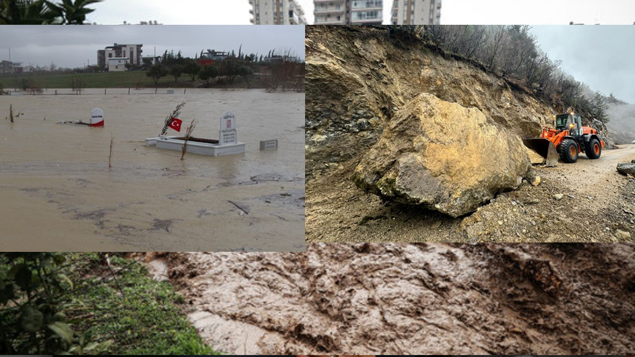 Adana ve Mersin’i Kuvvetli Yağış Vurdu… Dereler Taştı, Yollar Kapandı