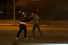 Trafiğin ortasında birbirlerine girdiler! İşte o anlar