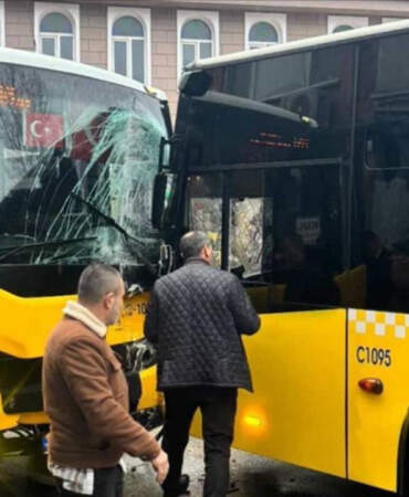 Beykoz’da 2 İETT Otobüsü Kafa Kafaya Çarpıştı! Yaralılar Var