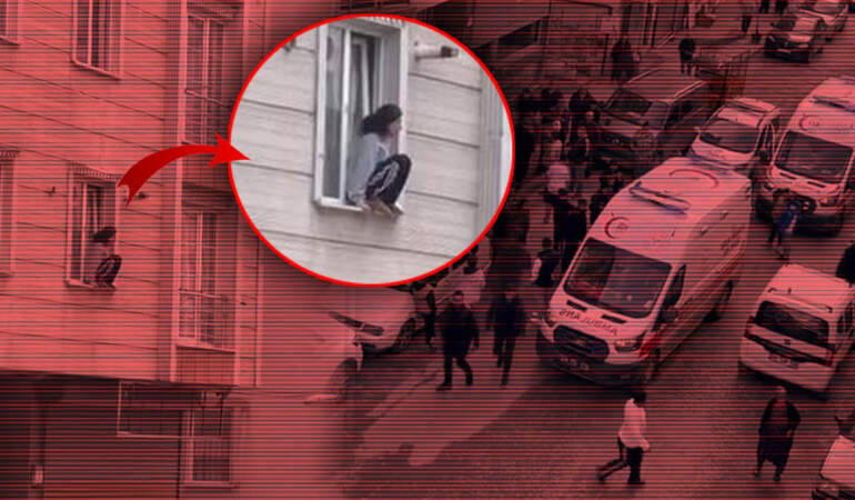 Esenyurt’ta Korku Dolu Anlar: Darbedilip Eve Kilitlenen Kadın Kendini Camdan Attı