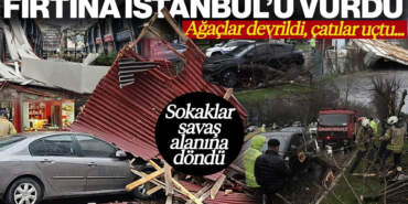 Fırtına İstanbul’u Vurdu! Çatılar Uçtu, Ağaçlar Devrildi, Yollar Kapandı