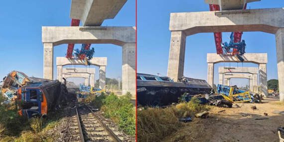 Tayland’da Korkunç Kaza: Seyir Halindeki Trene Vinç Düştü! Çok Sayıda Ölü Var