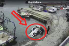 Sarıyer’de korku dolu anlar: Otomobil mendirekten denize uçtu