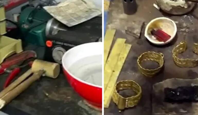 Film değil gerçek! Güzellik merkezi sanılıyordu, sahte altın atölyesi çıktı!