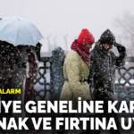 53 ilde sarı alarm: Meteoroloji’den Türkiye geneline kar, sağanak ve fırtına uyarısı