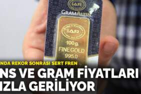 Altında rekor sonrası sert fren: Ons ve gram fiyatları hızla geriliyor