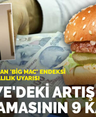 Prof. Dr. Kara’dan ‘Big Mac’ endeksi üzerinden pahalılık uyarısı: Türkiye’deki artış dünya ortalamasının 9 katı