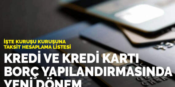 Kredi ve kredi kartı borç yapılandırmasında yeni dönem: İşte kuruşu kuruşuna taksit hesaplama listesi