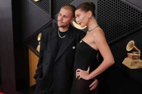 Ünlü çiftten rozetli tepki! Justin ve Hailey Bieber Grammy’de ‘ICE OUT’ rozeti taktı