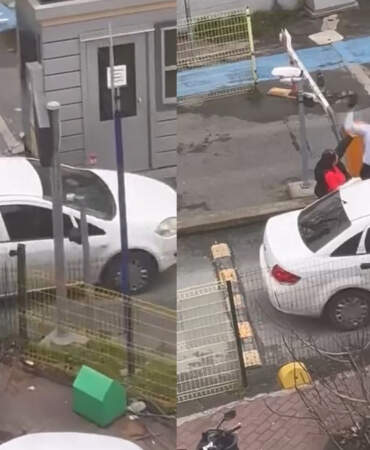 Trafik magandaları yine meydanda! Yol verme kavgasında aracın aynasını kırıp fırlattı