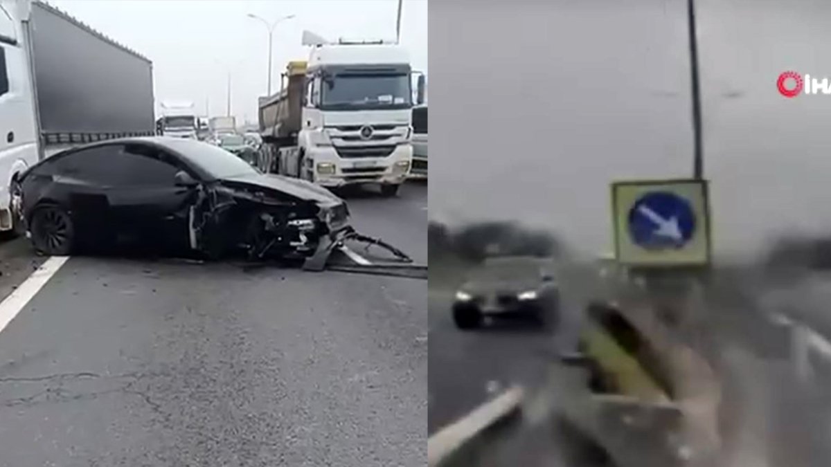 TEM Otoyolu’nda Tesla dehşet saçtı! Otopilot ters şeride daldı, hava yastıkları açılmadı