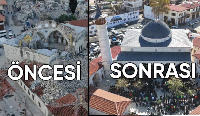 Anadolu’nun ilk camisi Habibi Neccar yeniden ibadete açıldı: Depremde yerle bir olan camii 3 yıl sonra yeniden ayakta