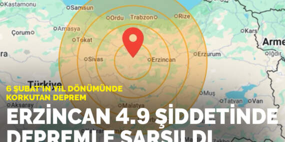 6 Şubat’ın yıl dönümünde korkutan deprem: Erzincan 4.9 şiddetinde depremle sarsıldı