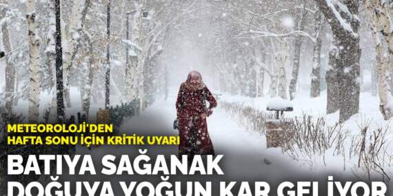 Meteoroloji’den hafta sonu için kritik uyarı: Batıya sağanak, doğuya yoğun kar geliyor