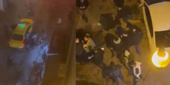 Beyoğlu’nda gece yarısı kavga! Kalabalığın üzerine aracını sürdü