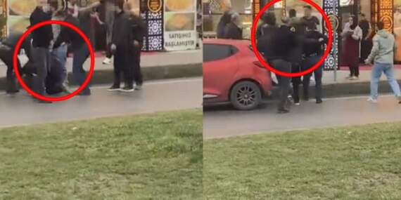 Arnavutköy’de sokak ortasında darp: Bir kişiye onlarca kişi saldırdı