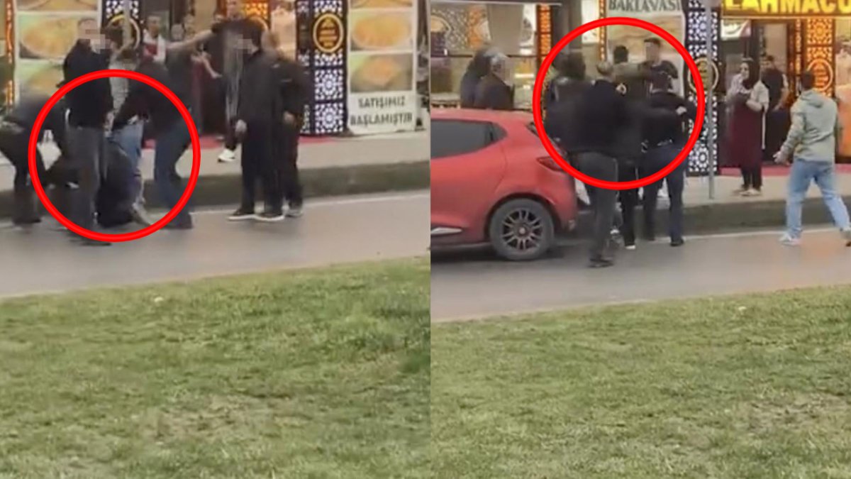 Arnavutköy’de sokak ortasında darp: Bir kişiye onlarca kişi saldırdı