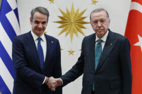 Erdoğan ile Miçotakis Ankara’da bir araya geldi