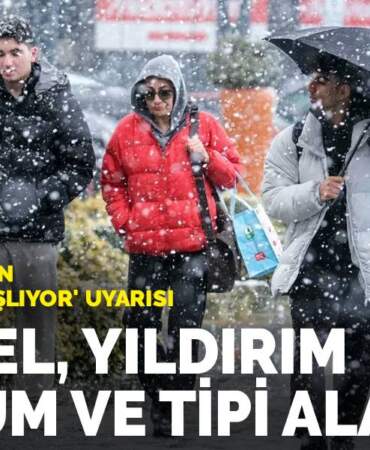 Meteoroloji’den ‘yarın sabah başlıyor’ uyarısı: Kar, sel, yıldırım, hortum ve tipi alarmı