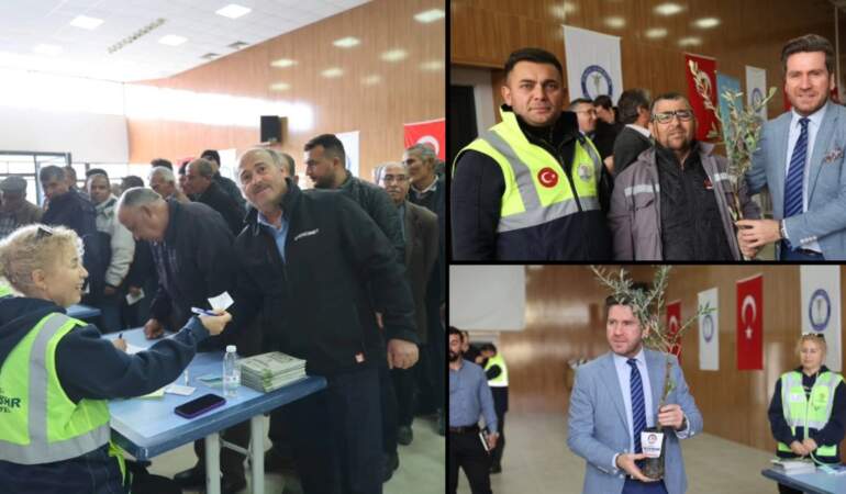 Üreticiyi rahatlatan hareket belediyeden geldi! İlçedeki üreticilere zeytin fidanı ücretsiz dağıtıldı