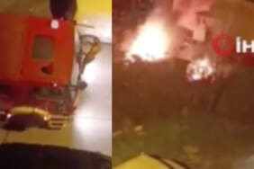 Başakşehir’de korkutan olay! Evini ateşe verdi, itfaiye aracının üstüne çıktı