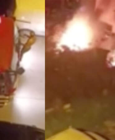 Başakşehir’de korkutan olay! Evini ateşe verdi, itfaiye aracının üstüne çıktı