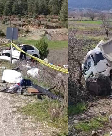 Bursa’da feci kaza! Otomobil hafriyat kamyonuyla çarpıştı: 1 ölü, 1 yaralı