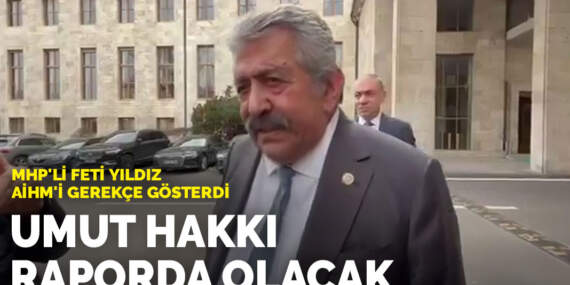 MHP’li Feti Yıldız AİHM’i gerekçe gösterdi: Umut hakkı raporda olacak
