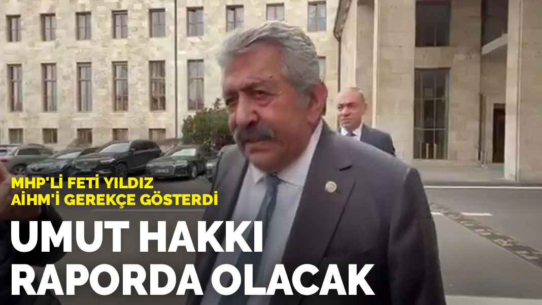 MHP’li Feti Yıldız AİHM’i gerekçe gösterdi: Umut hakkı raporda olacak