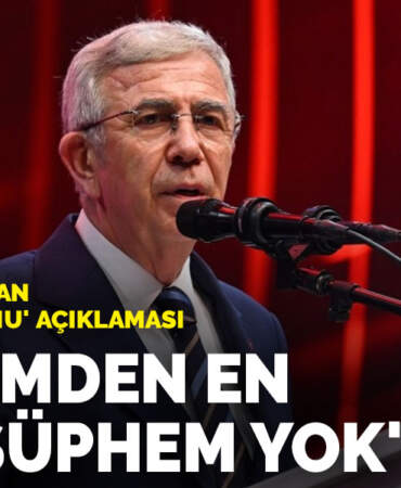 Mansur Yavaş’tan ‘algı operasyonu’ açıklaması: Kendimden en ufak şüphem yok