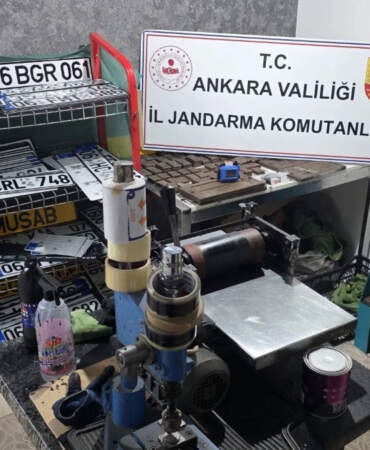 Ankara’da sahte plaka operasyonu