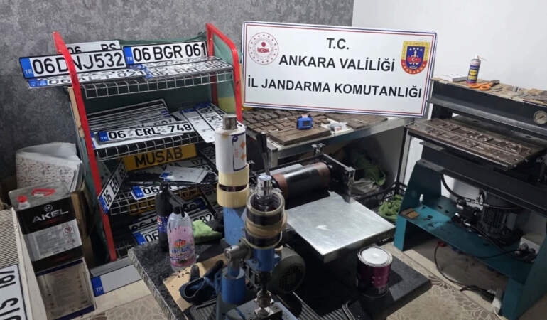 Ankara’da sahte plaka operasyonu