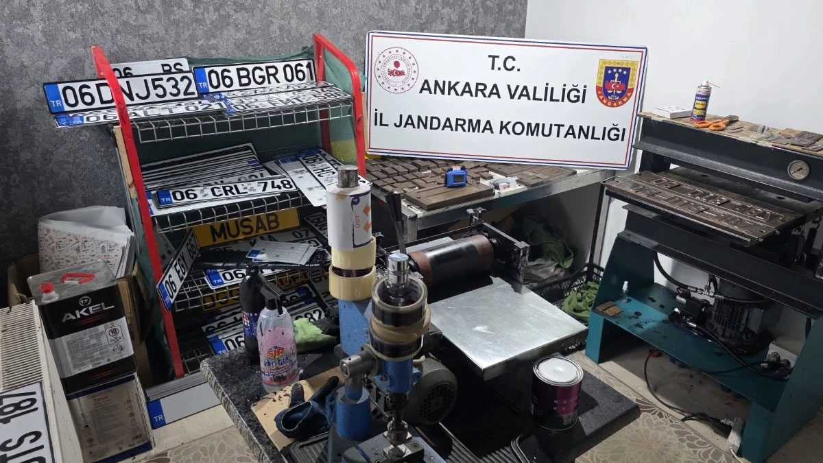 Ankara’da sahte plaka operasyonu