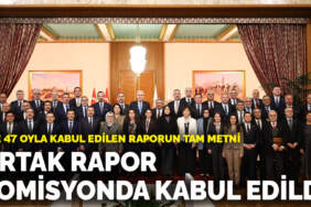 İşte 47 oyla kabul edilen raporun tam metni: Komisyonda kabul edildi