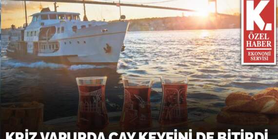 Kriz vapurda çay  keyfini de bitirdi