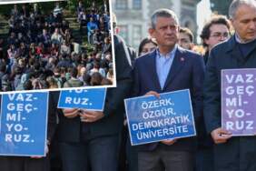 Özgür Özel, dayanışma için Boğaziçi’nde: Rektörlüğe sırtını döndü