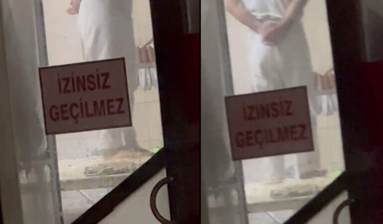 Ramazan’da hijyen skandalı kamerada: Hamuru ayakla ezdi