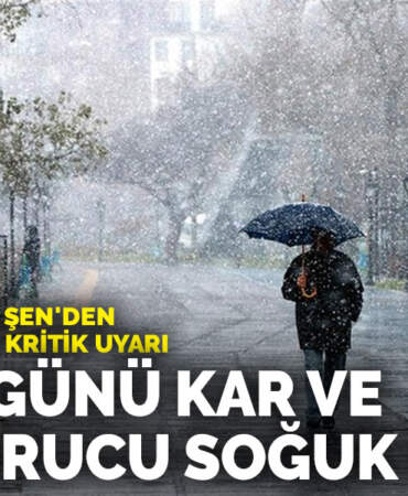 Prof. Dr. Orhan Şen’den hafta sonu için kritik uyarı: Pazar günü kar ve dondurucu soğuk kapıda