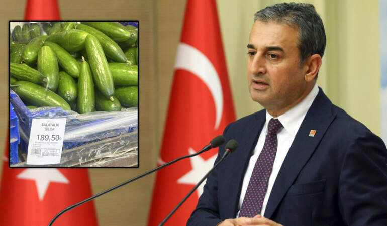 CHP’li Bulut’tan hayat pahalılığı tepkisi: Ülkenin en büyük banknotuyla 1 kilo salatalık alınıyor