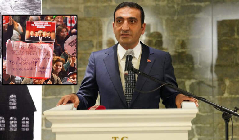 Tutuklu Başkan İnan Güney’den pankart açan vatandaşa mesaj: Bu zulüm bittiğinde, ellerinden öpmeye geleceğim