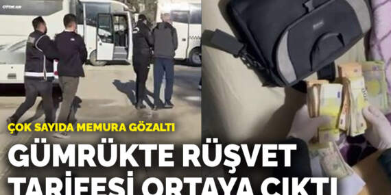 Gümrükte rüşvet tarifesi ortaya çıktı: Çok sayıda memura gözaltı