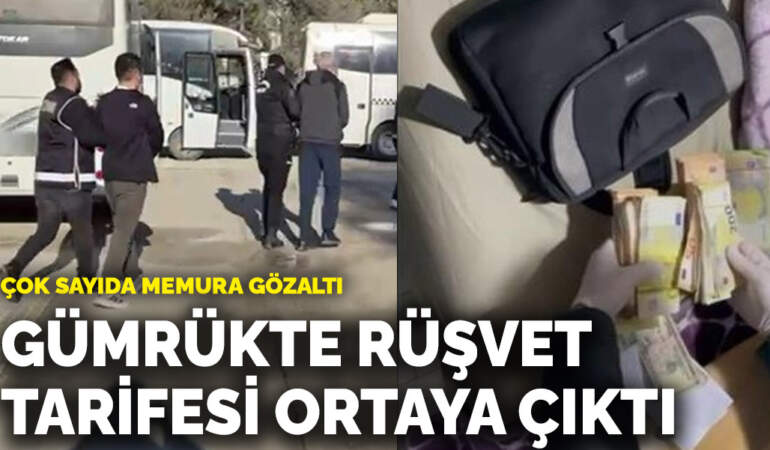 Gümrükte rüşvet tarifesi ortaya çıktı: Çok sayıda memura gözaltı