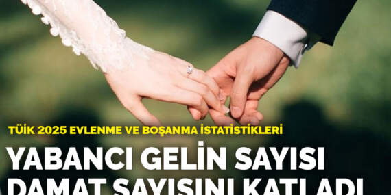 TÜİK 2025 Evlenme ve Boşanma İstatistikleri… Yabancı gelin sayısı damat sayısını katladı