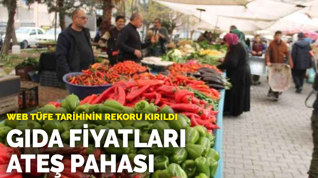 Web TÜFE tarihinin rekoru kırıldı: Gıda fiyatları ateş pahası
