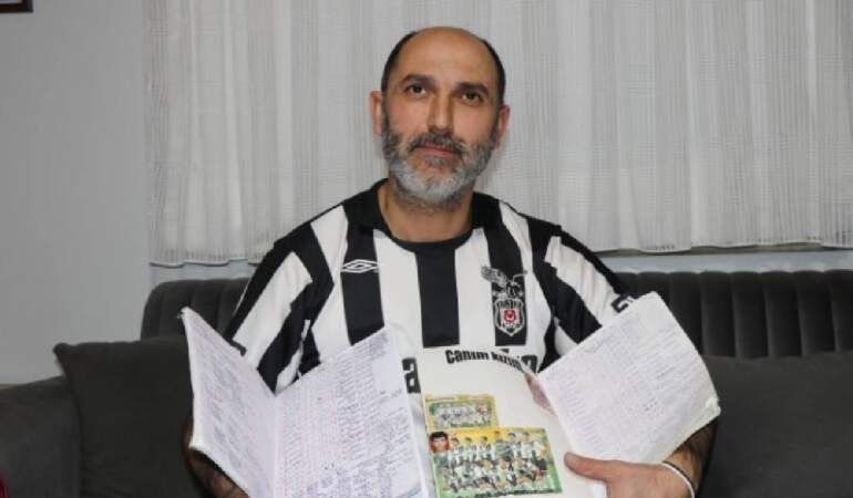 25 senedir tek bir maç bile kaçırmıyor! Beşiktaş’ın her maçını tek tek not alıyor