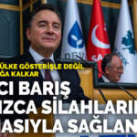 Babacan: Kalıcı barış yalnızca silahların susmasıyla sağlanmaz