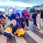 Sincan’da Motokurye Kaza Geçirdi