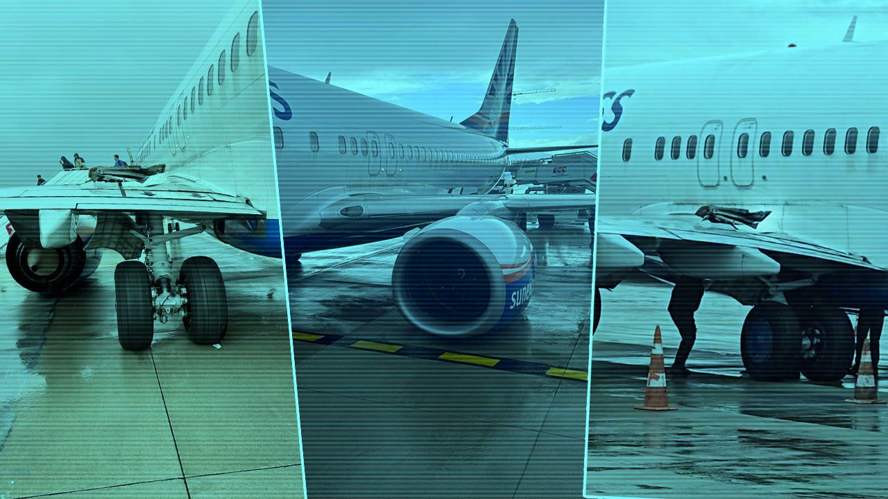 Antalya Havalimanı’nda Panik Anlar: Uçağın Tekerlekleri Yerinden Çıktı