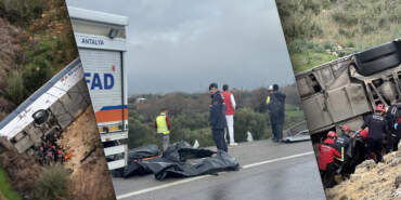 Antalya’da Yolcu Otobüsü Devrildi: 9 Ölü, Çok Sayıda Yaralı Var