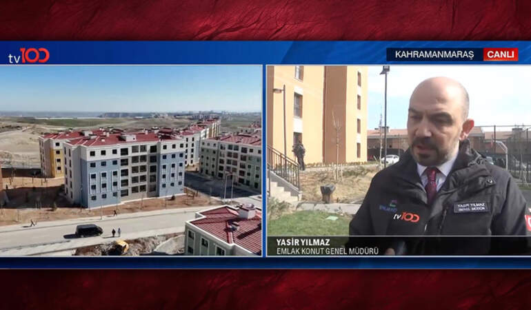 Ebrar Sitesi’nde Acının Yerini Umut Aldı: Emlak Konut Genel Müdürü Yasir Yılmaz tv100’de Açıkladı: Çalışmalar Rekor Sürede Bitti